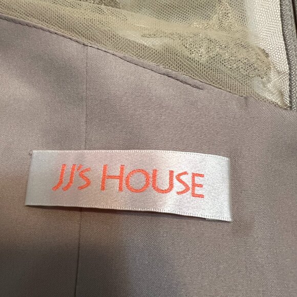 NWT JJs House Women's Evening Dress Beige Lace Size Small Cocktail Dress - Picture 5 of 9